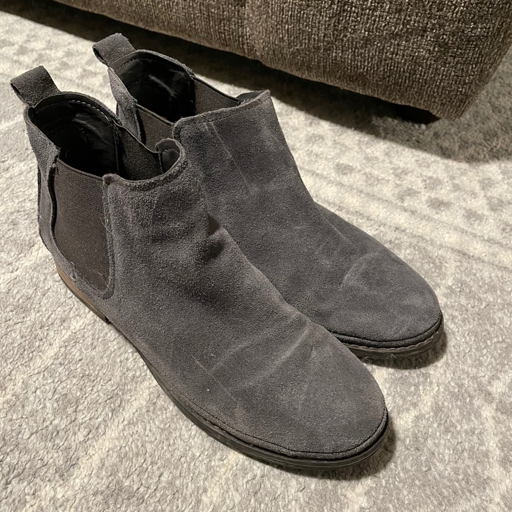 Michael Grey Suede Booties